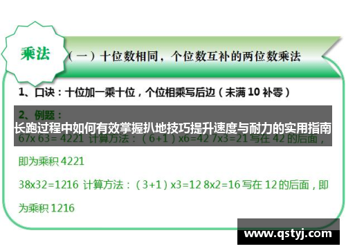 长跑过程中如何有效掌握扒地技巧提升速度与耐力的实用指南